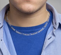 Alternative view of Massives Silber Herrenhalsband