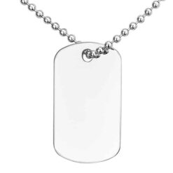 Silberner Dogtag-Anhänger