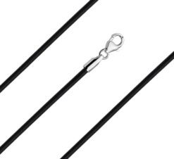 Alternative view of Lederkette mit Silberschließe ø 2 mm
