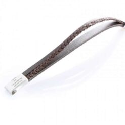 Alternative view of Lederarmband mit Gravur - Braun & Schwarz | Handgefertigt