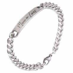 Edelstahlarmband mit Namens- oder Textgravur - Luxusarmband 8 mm für Männer