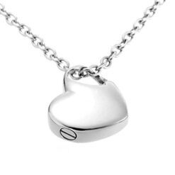 Esche Anhänger Herz mit Kette