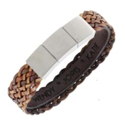 Herrenarmband mit versteckter Nachricht - Leder - Handgefertigt