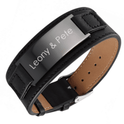 PU-Lederarmband mit Gravurplatte - Personalisiert & stilvoll