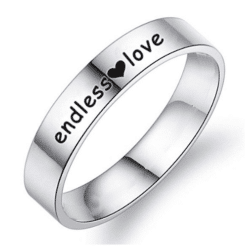Silberring mit eigenem Namen oder Text 5mm