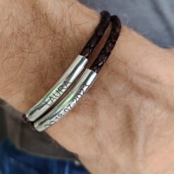 Lederarmband mit Gravurplättchen - Persönlich und strapazierfähig