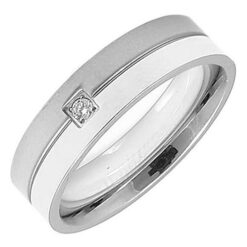 Edelstahlring mit Zirkonoxid