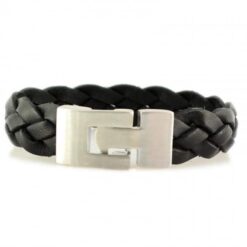 Alternative view of Geflochtenes Lederarmband - Mit Gravur
