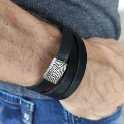 Alternative view of Lederarmband mit Fingerabdruck - Strapazierfähiger & personalisierter Schmuck
