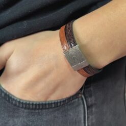 Alternative view of Lederarmband für Männer mit Fingerabdruck - Einzigartiges & persönliches Geschenk