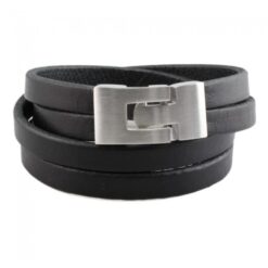 Alternative view of Robustes Lederarmband für Männer - personalisiert