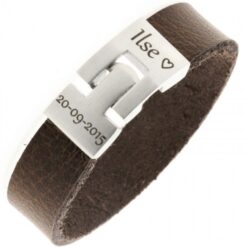 Robustes Lederarmband mit personalisierter Schließe