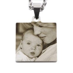 Anhänger mit eingraviertem Foto inkl. Kette