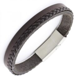 Alternative view of Herren Lederarmband mit Fingerabdruck-Gravur