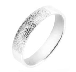 Silberner Ring mit Fingerabdruck 5mm