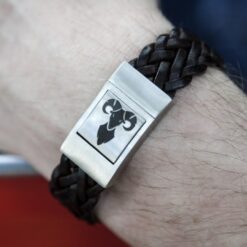 Alternative view of Personalisiertes Lederarmband mit Text & Konstellation