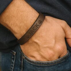 Lederarmband mit Namensgravur