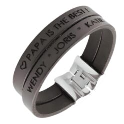 Lederarmband für Herren mit Namensgravur