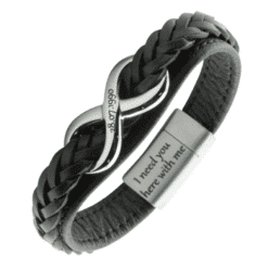 Alternative view of Lederarmband mit Unendlichkeitszeichen - Personalisiert mit Gravur