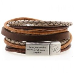Doppeltes Lederarmband - Handgefertigt & Personalisiert