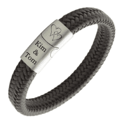 PU Lederarmband mit Gravur - Personalisiertes Geschenk für Ihn