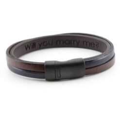 Alternative view of Leder Namensarmband - Personalisiert mit Gravur