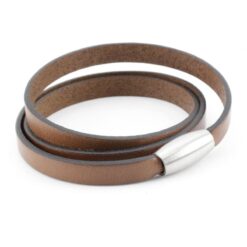 Alternative view of Handgefertigtes Leder Wickelarmband mit Namen