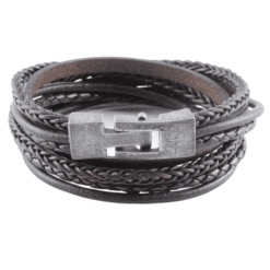 Robustes Lederarmband für Männer - mit eingraviertem Namen oder Text