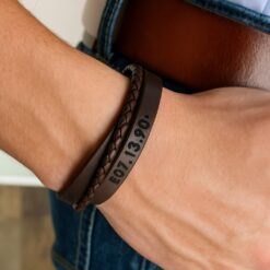 Alternative view of Lederarmband mit Namen | Personalisiertes Geschenk für ihn