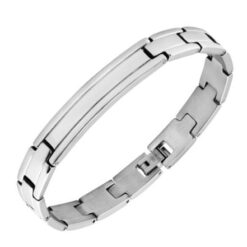 Alternative view of Herrenarmband aus Edelstahl mit Gravurplatte - modern und personalisiert