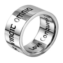 Alternative view of Breiter Silberring mit Ihrem eigenen Namen oder Text - 9,5 mm