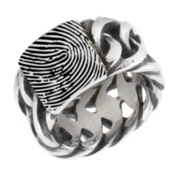 Edelstahlring mit Fingerabdruck