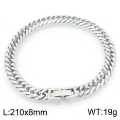 Edelstahlarmband 8mm x 21cm