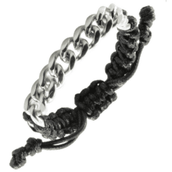 Robustes, verstellbares Herrenarmband aus Edelstahl