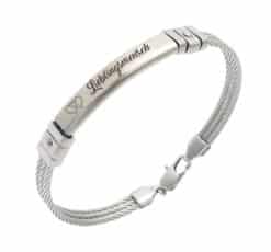 Schmales edelstahl Schildarmband-herren