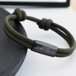 Verstellbares Paracord-Armband - Personalisiert