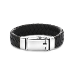 Herren Lederarmband - Silberne Schließe - Klassisch & zeitlos für Männer