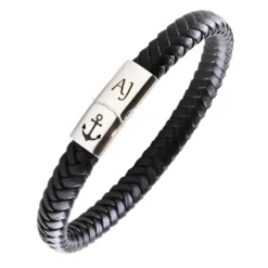 PU Lederarmband mit Gravur - Personalisiertes Geschenk für Ihn